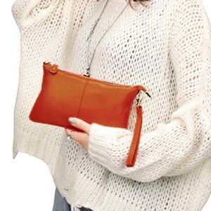 NWOT Women’s Leather Clutch Handbag